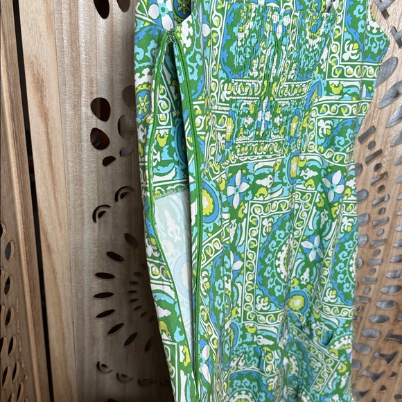 Anthropologie Green and Yellow Patterned Dress - Picture 6 of 8